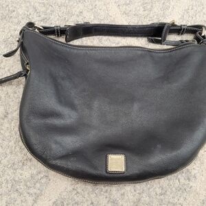 Dooney & Bourke Black Hobo Bag with Pebbled Leather